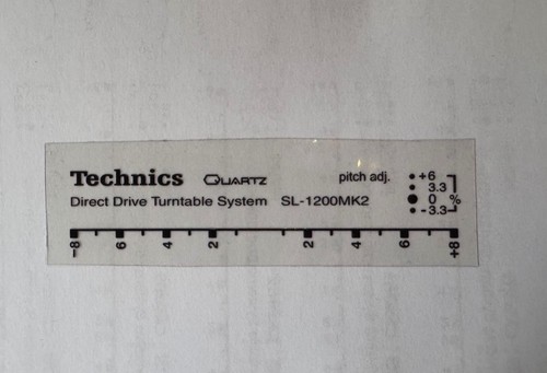 Technics 1210 mk2 - technics, etichetta